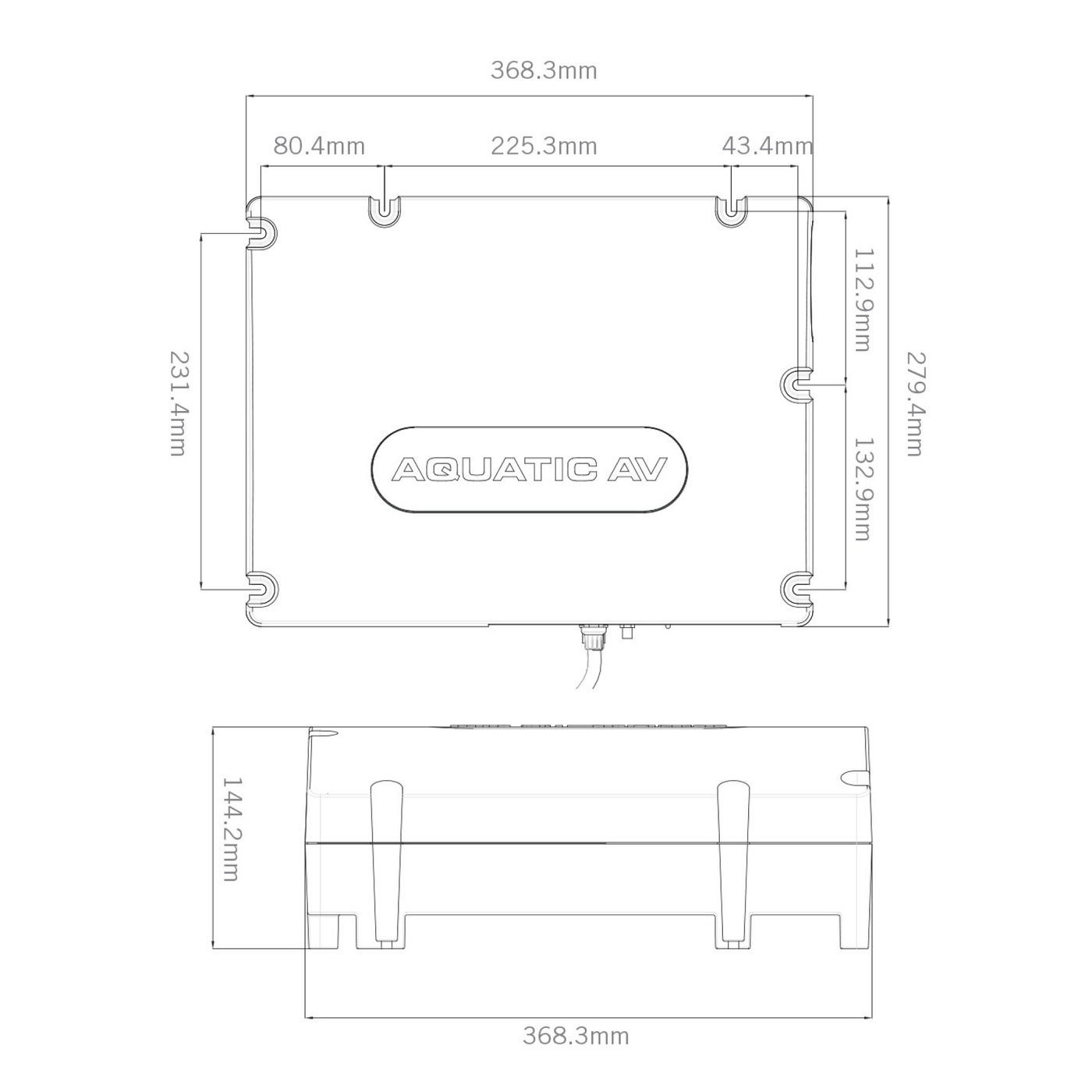 Aquatic AV SWA6+ Waterproof Marine 4-Channel Amplified Bluetooth Combined Stereo Subwoofer with RCA in/out and Remote (SW620)