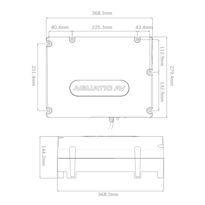 Aquatic AV SWA6+ Waterproof Marine 4-Channel Amplified Bluetooth Combined Stereo Subwoofer with RCA in/out and Remote (SW620)