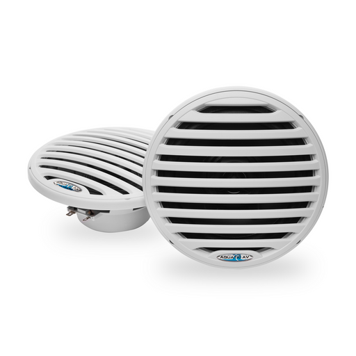 Aquatic AV EC121 Economy 6.5" Waterproof Marine Coaxial Speakers, 160W Total Power, 4 Ohm, Matte White, Pair