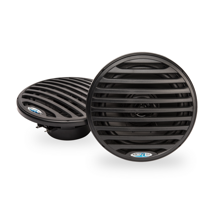 Aquatic AV EC122 Economy  6.5" Waterproof Marine Coaxial Speakers, 160W Total Power, 4 Ohm, Matte Black, Pair