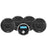 Aquatic AV EG100 Marine Stereo Kit: GP1 Bluetooth Gauge Stereo and 2 pairs of Black 6.5" Marine Speakers
