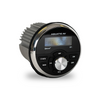 Aquatic AV GP100W Marine Stereo Kit: GP1 Bluetooth Gauge Stereo and 1 pair of White 6.5" Marine Speakers