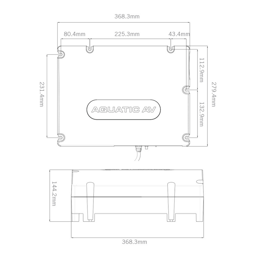 Aquatic AV CK501 PRO Sport Platinum Kit : SWA6 Amplified Bluetooth Stereo Subwoofer with 2 pairs of 6.5" PRO Sport Black Coaxial Speakers