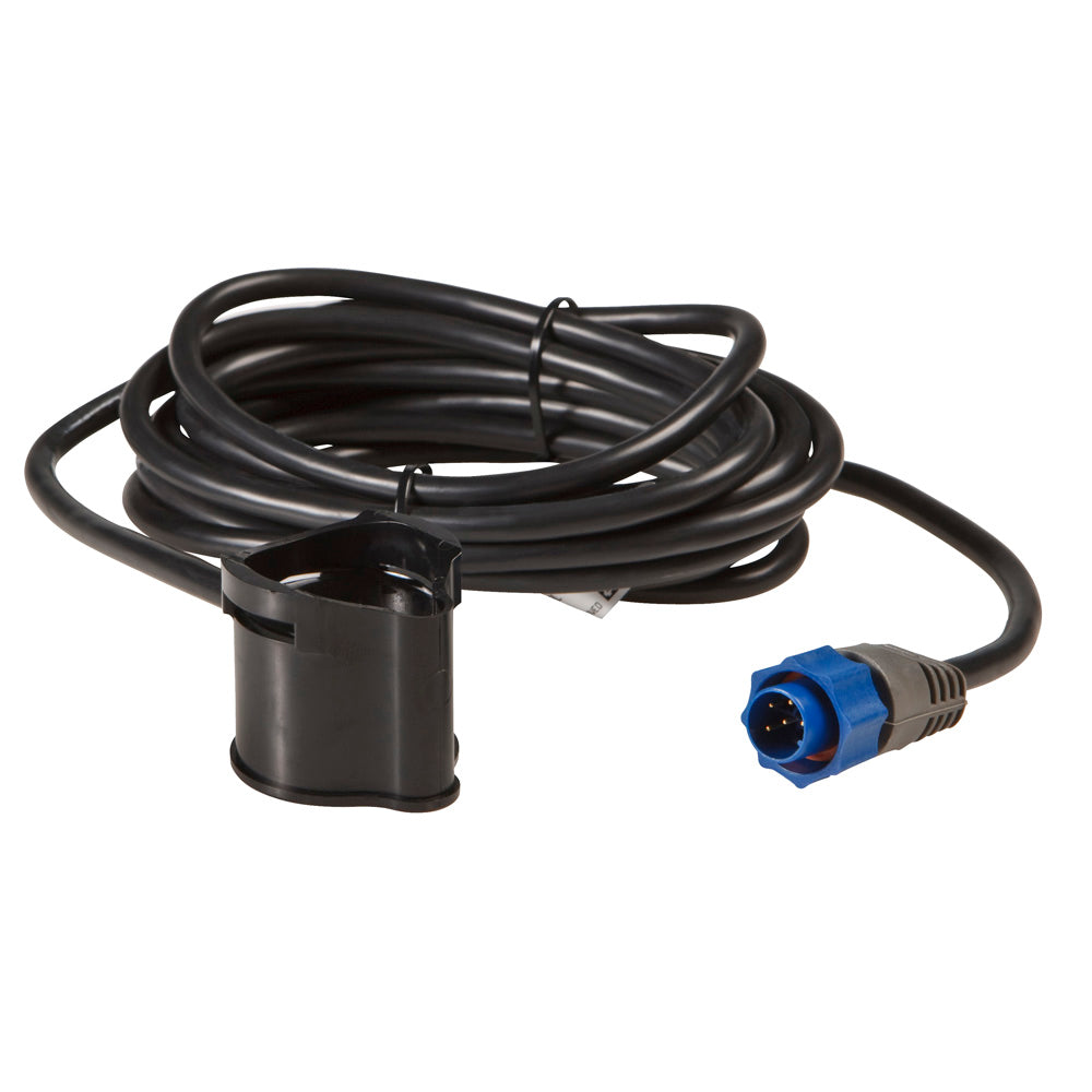 Lowrance PDT-WBL 83/200kHz Pod-Style Trolling Motor-Mount/In-Hull Transducer with Temperatyre Sensor and Blue Connector (000-0106-74)