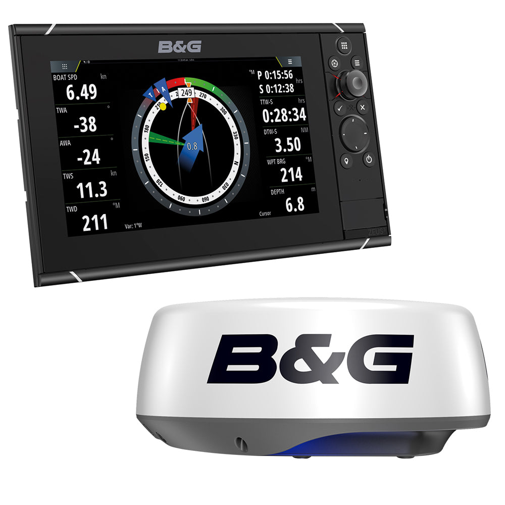 B&G Zeus 3S 9 9" Multifunction Display Chartplotter/Fishfinder Radar Bundle with HALO20+ Radar Dome (000-15561-001)