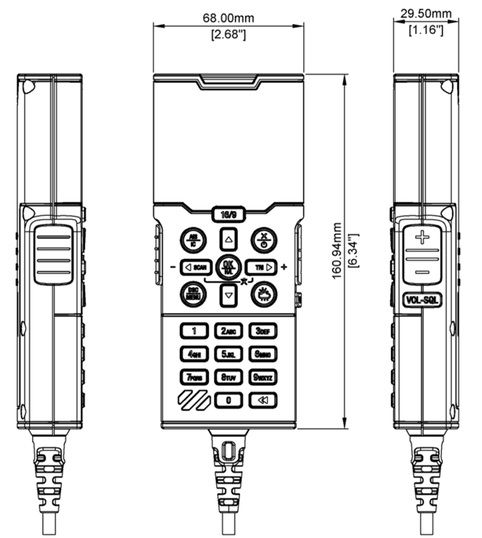 Simrad HS100 Wired Handset Only for RS100/RS100B (000-15649-001)