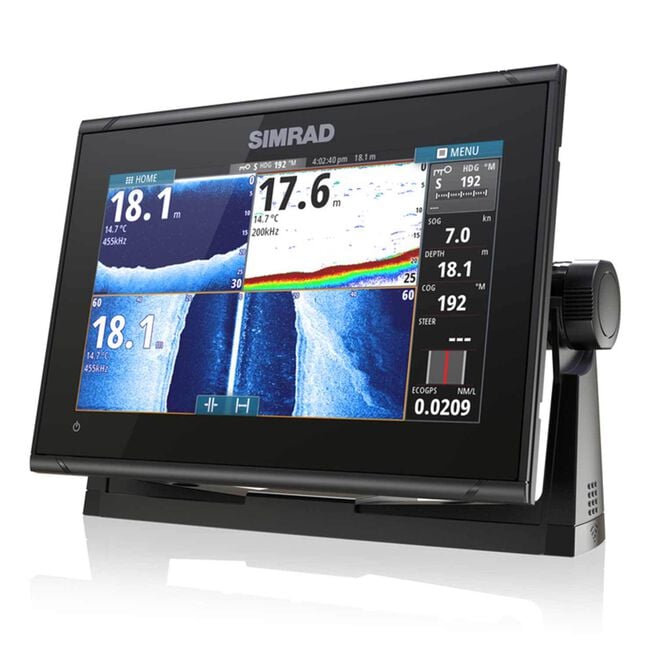 Simrad GO9 XSE Chartplotter/Fishfinder with MED/HI Downscan Transom-Mount Transducer and C-MAP Discover Chart (000-13211-002)