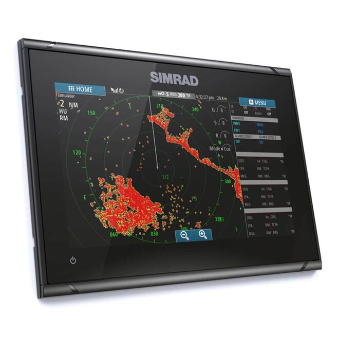 Simrad GO9 XSE Chartplotter/Fishfinder with MED/HI Downscan Transom-Mount Transducer and C-MAP Discover Chart (000-13211-002)
