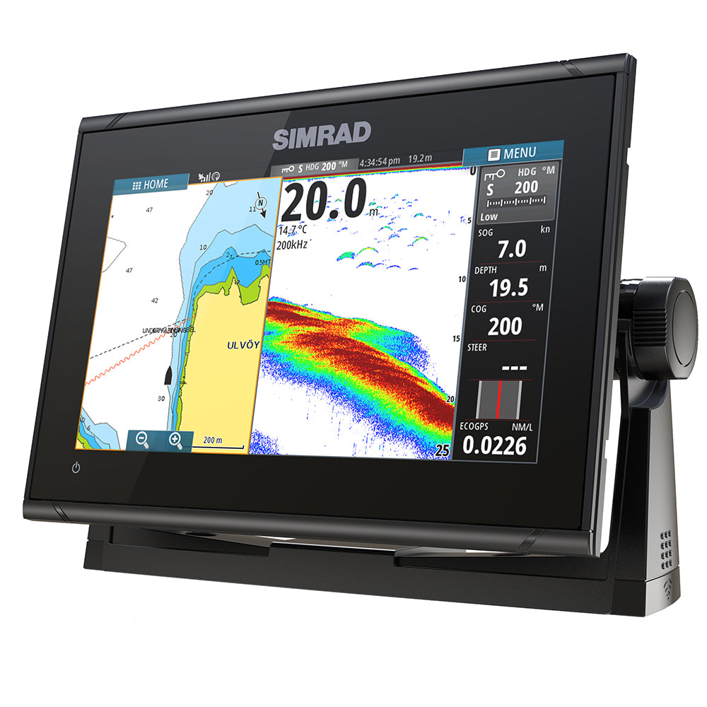 Simrad GO9 XSE Chartplotter/Fishfinder with C-MAP Discover Chart - No Transducer (000-13210-002)