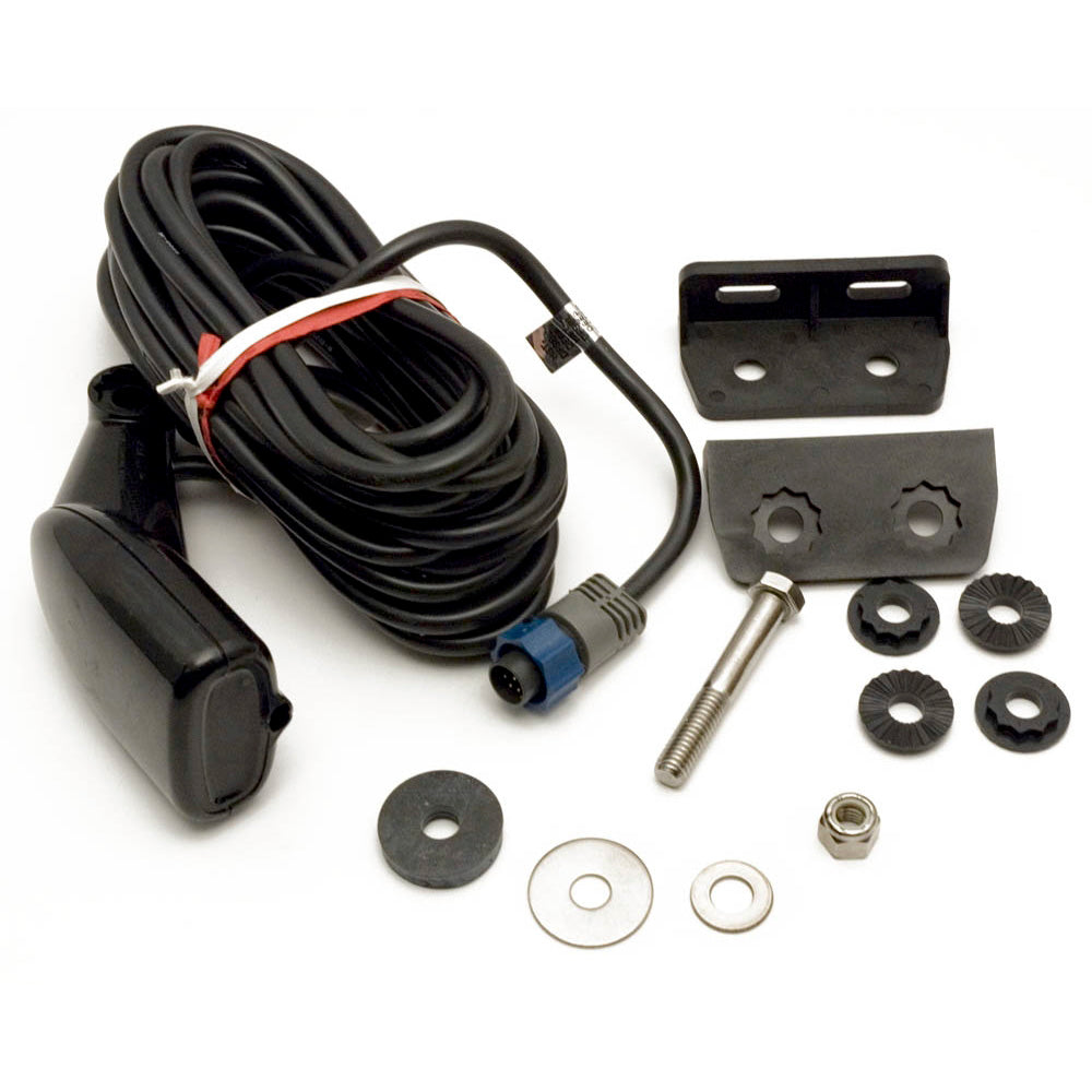 Lowrance HST-DFSBL Dual Frequency Transom-Mount Transducer with Temperature Sensor (000-0106-77)