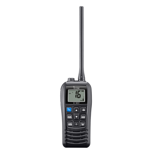 Icom M37 Floating 6W Handheld VHF Marine Radio with Float'n Flash (M37 31 USA)