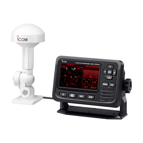 Icom MA-510TR Class B AIS Transponder with 4.3" Wide View Color TFT LCD Display and GPS Antenna (MA510TR 13)