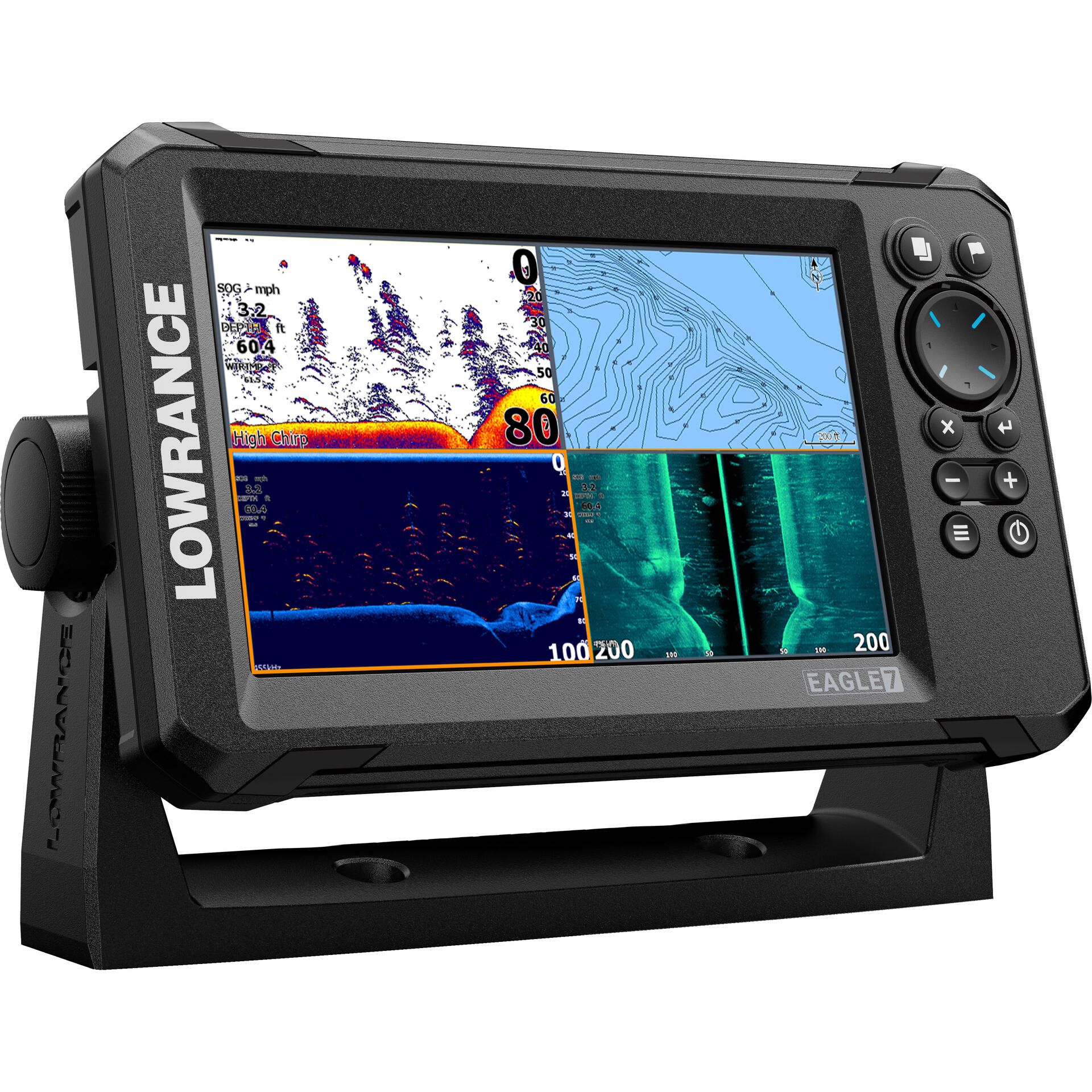 Lowrance Eagle 7 with TripleShot Transom-Mount Transducer and Discover OnBoard Chart (000-16228-001)
