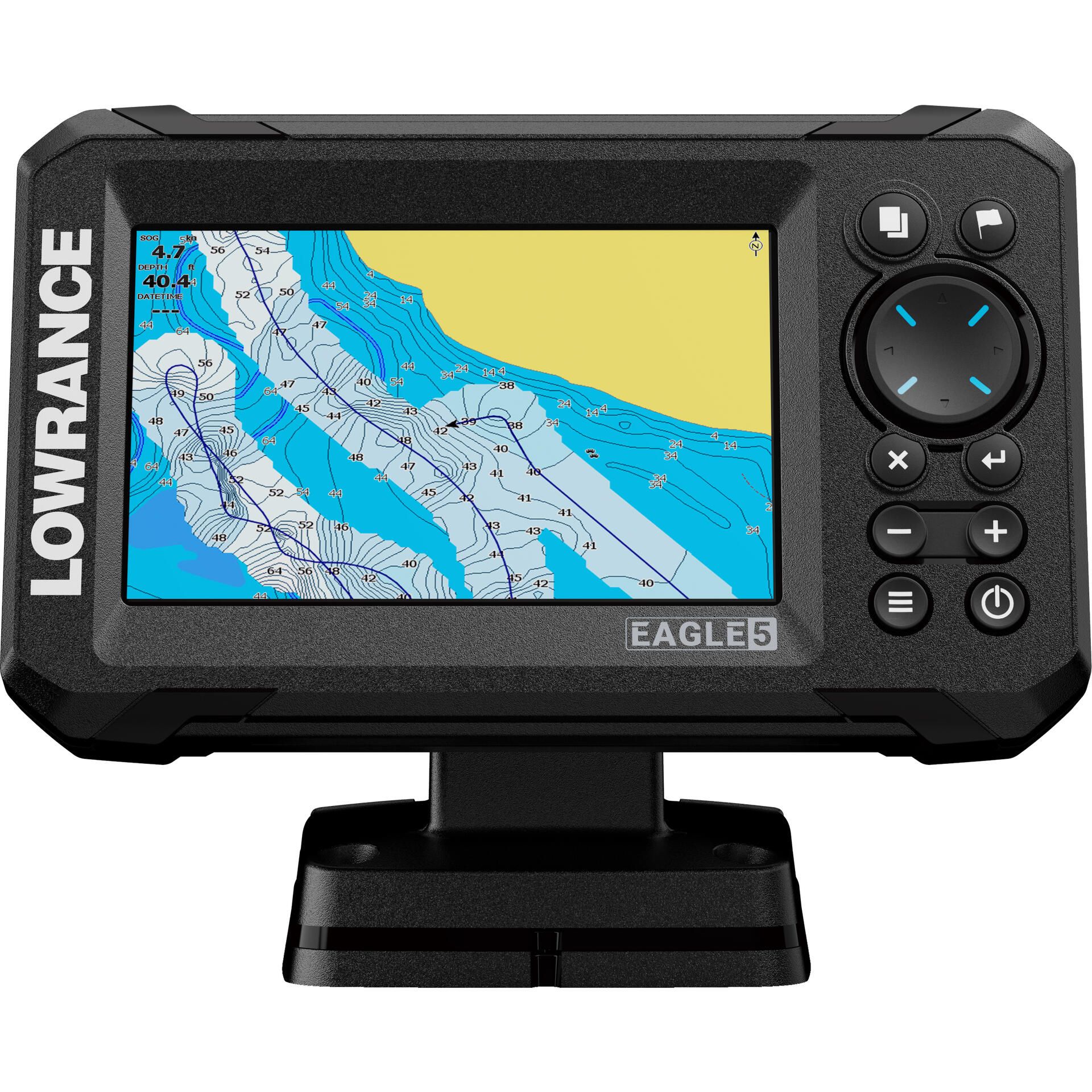 Lowrance Eagle 5 Combo with SplitShot HD Transom-Mount Transducer with C-MAP DISCOVER OnBoard Charts (000-16226-001)