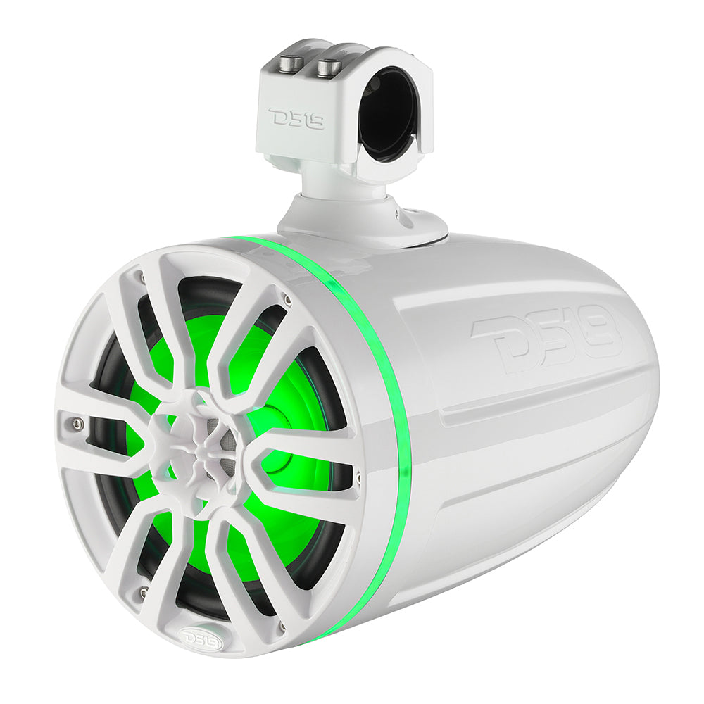 DS18 X Series HYDRO 8" Wakeboard Pod Tower Speaker with RGB LED Light - 375W - White (NXL-X8TP/WH)