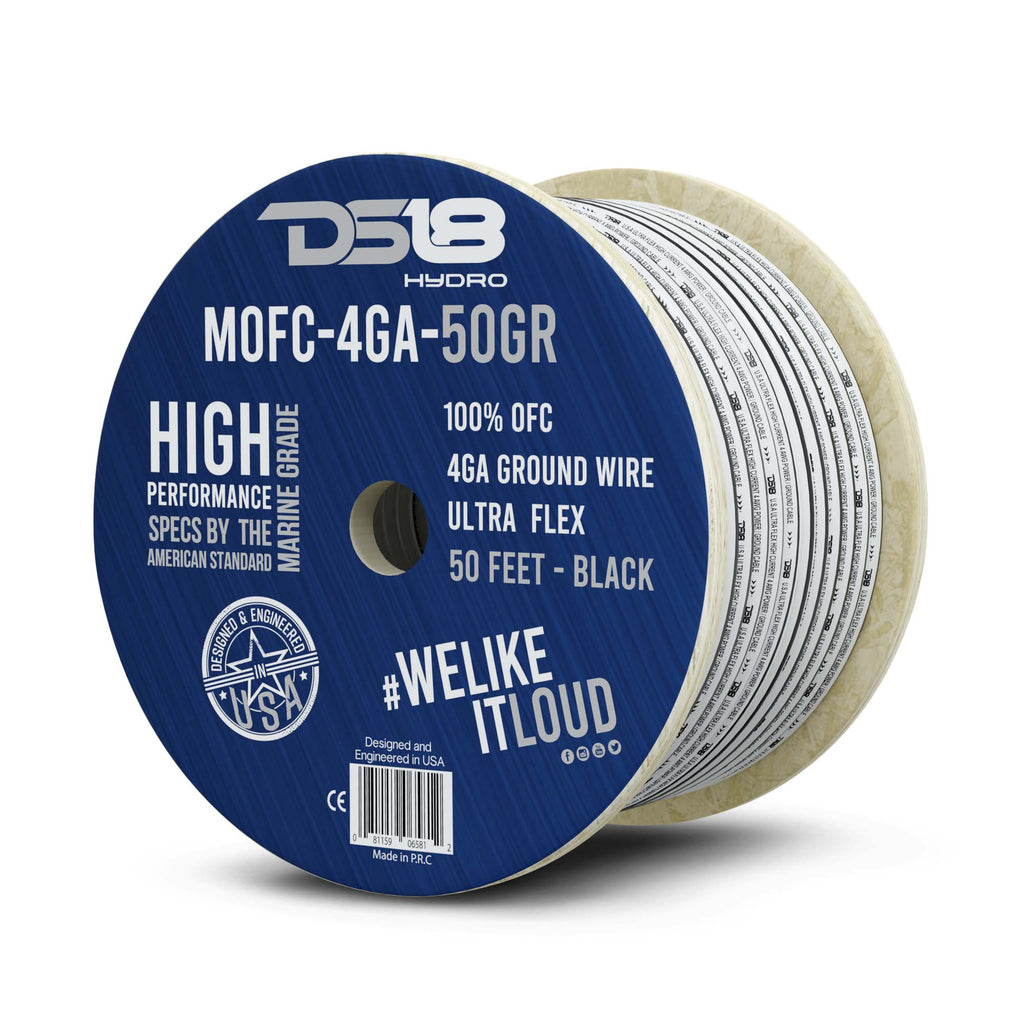 DS18 4-GA Marine Grade Tinned 100% Copper OFC Ground Wire -50 Feet (MOFC4GA50G)