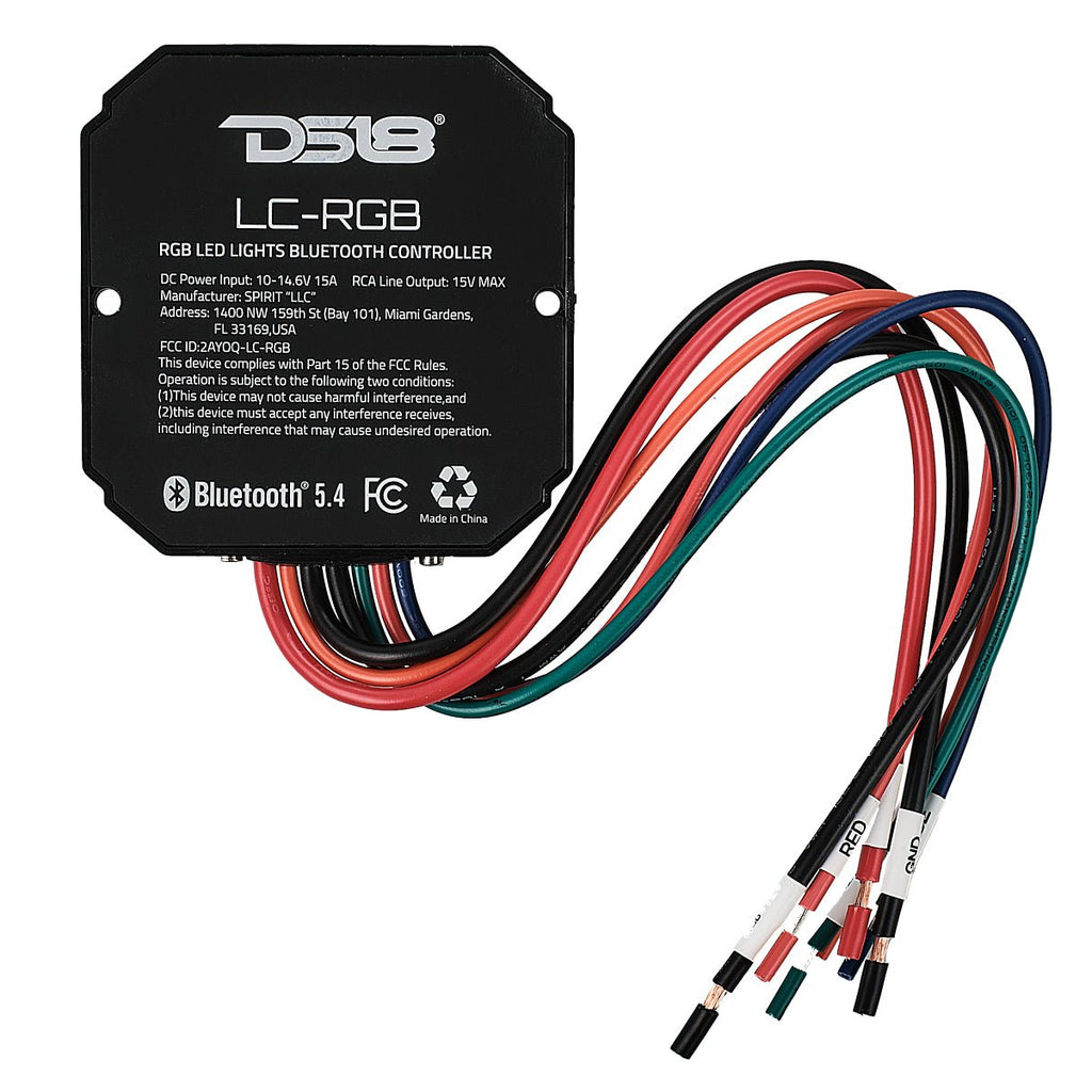 DS18 RGB-LED Water-Resistant Bluetooth Light Controller for 4-wire RGB LED lighting (LC-RGB)