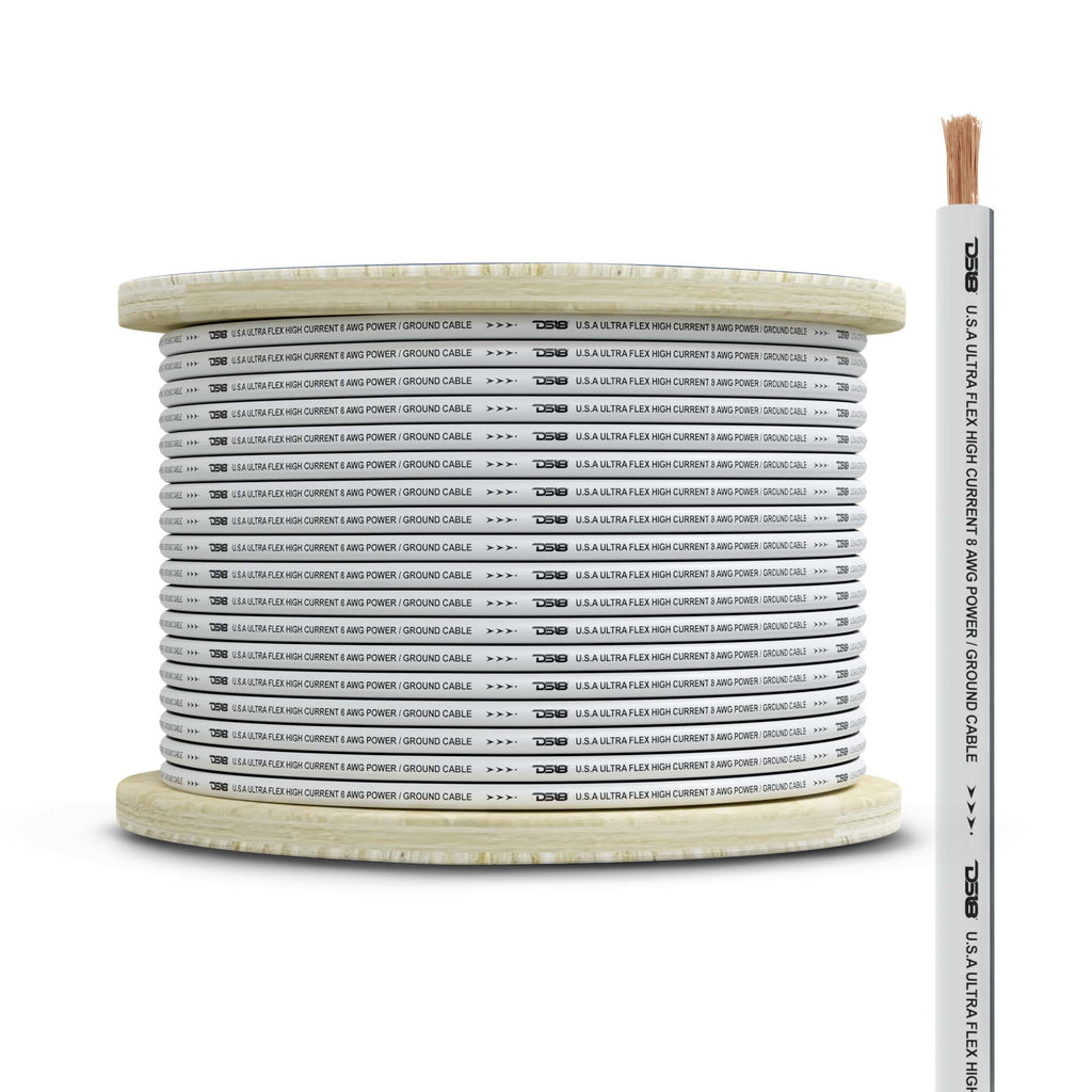 DS18 8-GA Marine Grade Tinned 100% Copper OFC Ground Wire -100 Feet (MOFC8GA100G)