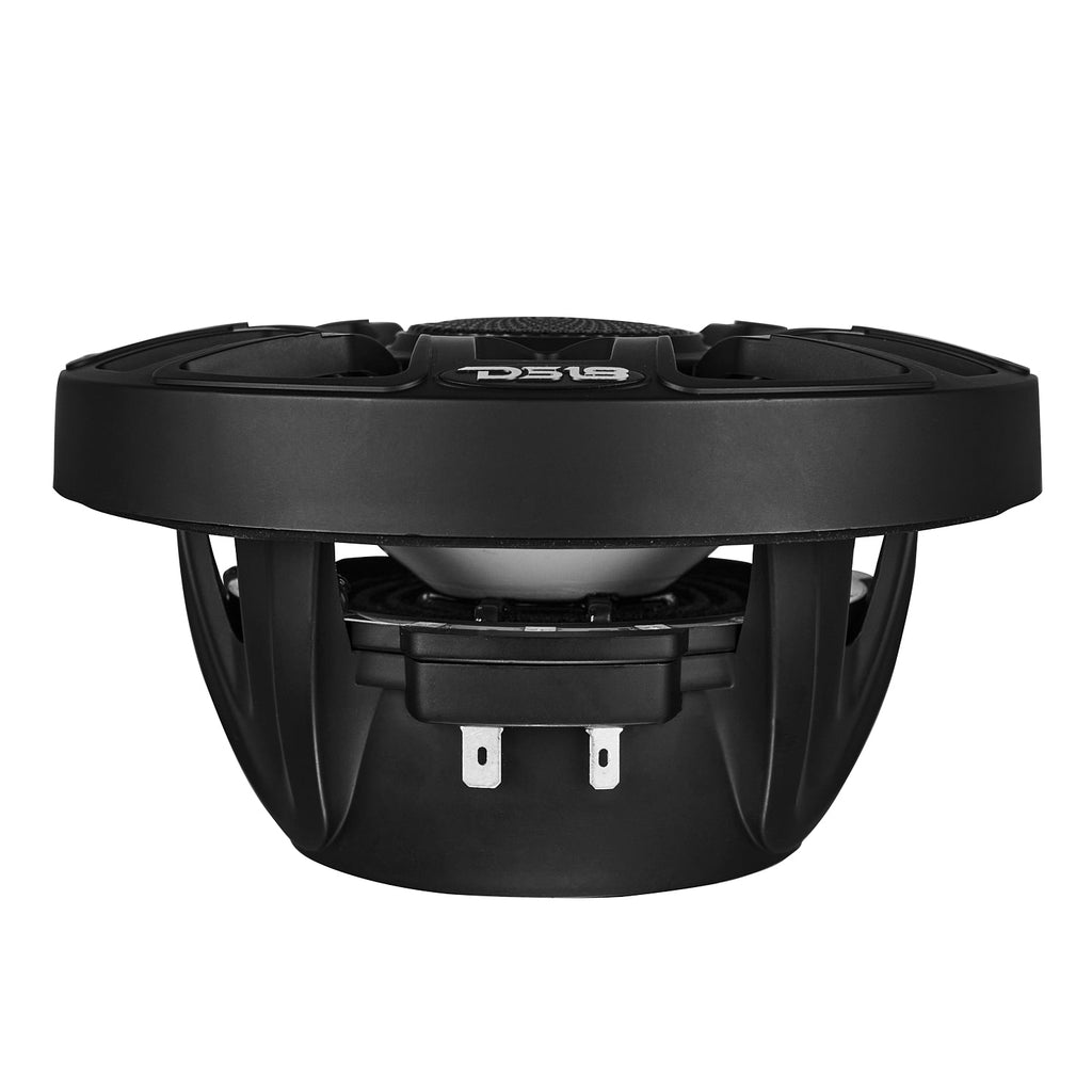 DS18 6.5" 2-Way Coaxial Marine Speakers with Digital LED Lights and Bullet Tweeter - Black - 150W, 4-Ohm (NXL-IQ6/BK)