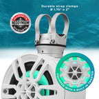 DS18 HYDRO 6.5" Compact Wakeboard Pod Tower with RGB Light - 300W - White (NXL-PS6W)