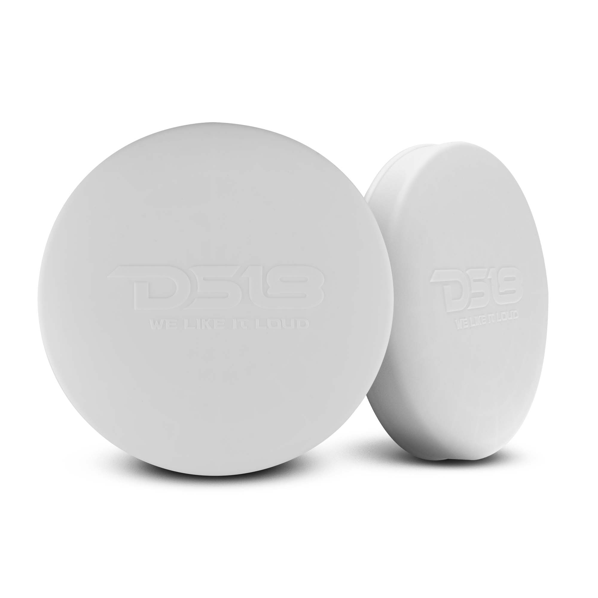 DS18 White Silicone Marine Speaker Covers for 8" Towers, Speakers and Subwoofers - Pair (CS-8/WH)