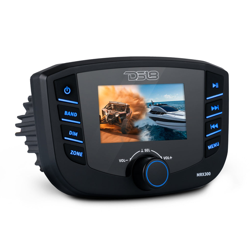 DS18 Marine Headunit TFT Screen - 3 Zones - 4V Output - Bluetooth - RDS 4x50 Watts (MRX300)