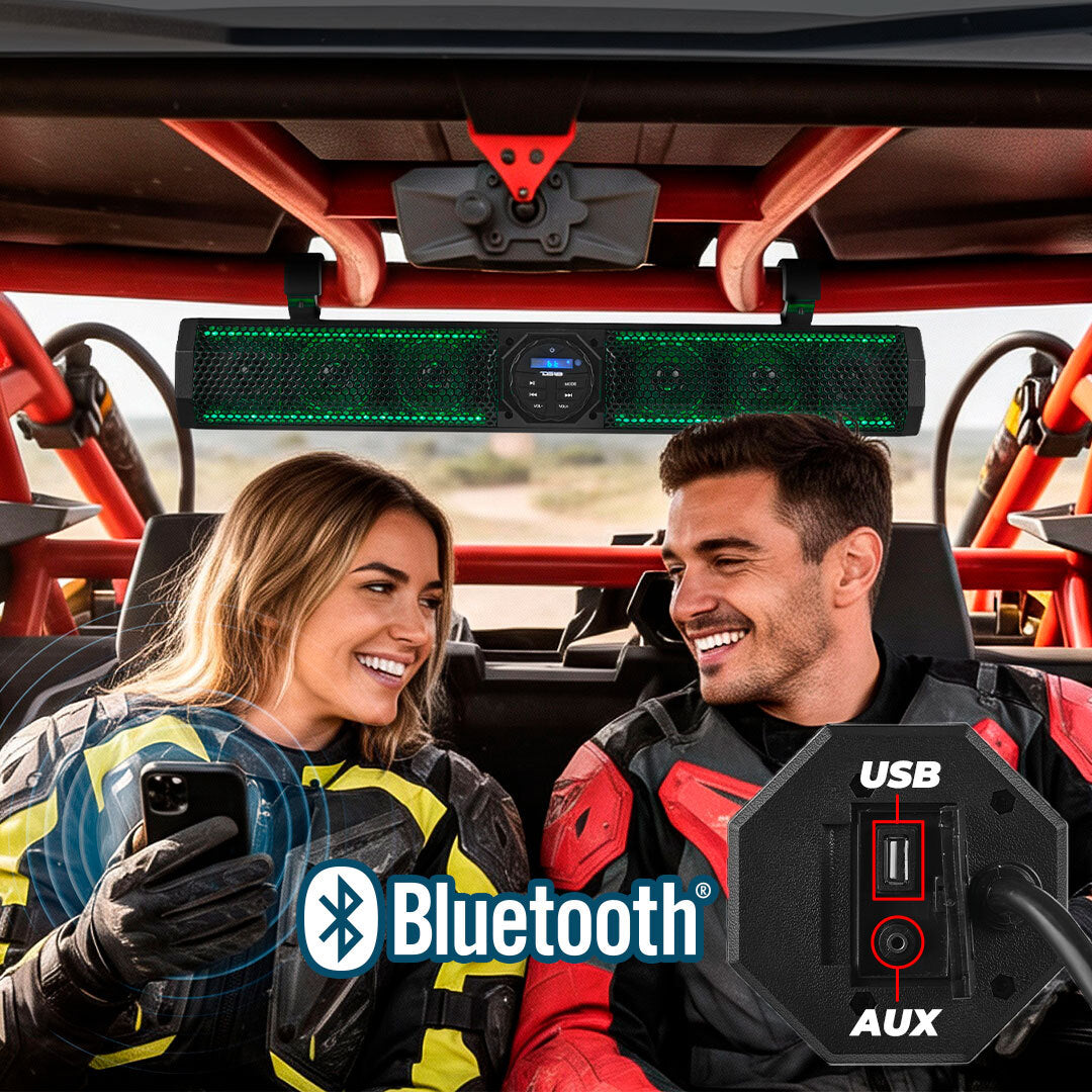 DS18 26" Marine Amplified Sound Bar with Bluetooth 600W with 6 Speaker System and RGB LED (SB26BTXRGB)