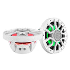 DS18 8" 2-Way Coaxial Marine Speakers with Digital LED Lights and Bullet Tweeter - White - 175W, 4-Ohm (NXL-IQ8/WH)