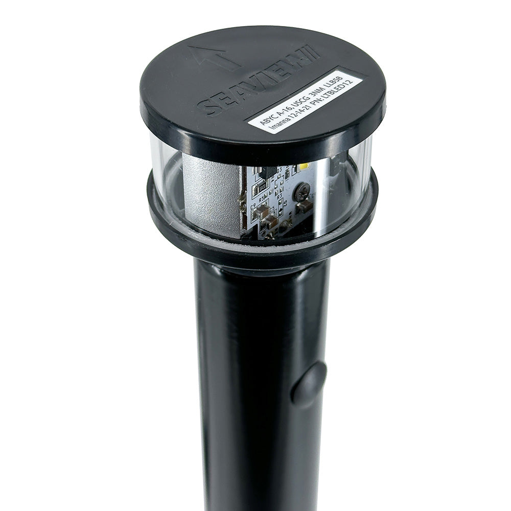 Seaview 12V C5 Certified Round 3nm LED Combo Masthead All-Round Light - Black (LTBLED12C5BLK)