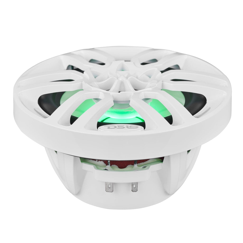 DS18 HYDRO 6.5" 2-Way Marine Speakers with RGB LED Lights 300W - White (NXL-6)