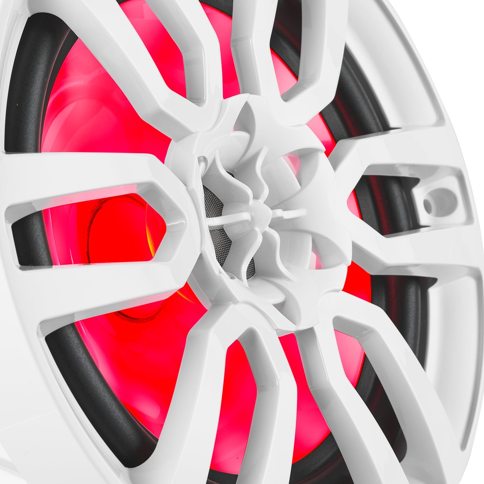 DS18 HYDRO 8" 2-Way Marine Speakers with RGB LED Lights 375W - White (NXL-8)