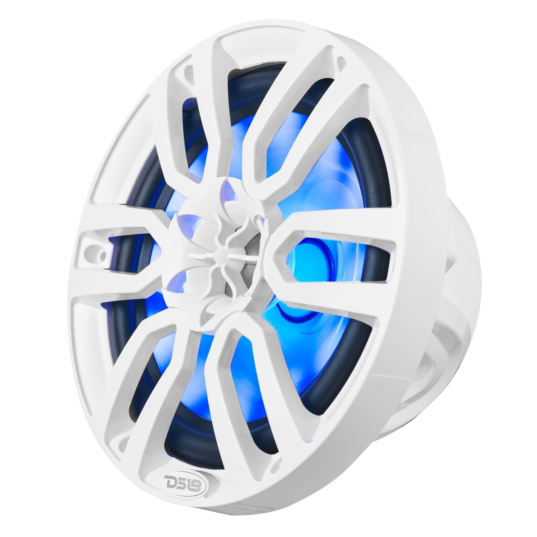 DS18 HYDRO 8" 2-Way Marine Speakers with RGB LED Lights 375W - White (NXL-8)