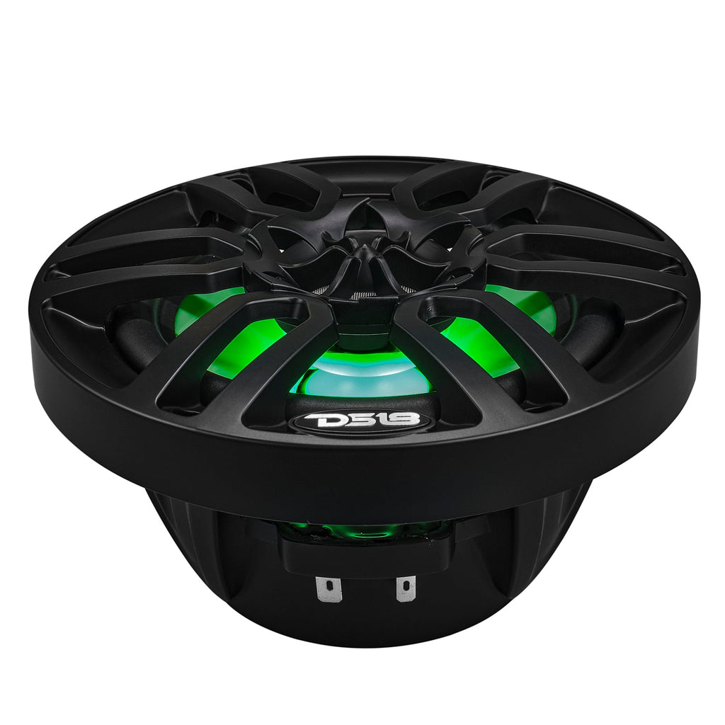 DS18 HYDRO 6.5" 2-Way Marine Speakers with RBG LED Lights 300W - Matte Black (NXL-6/BK)
