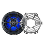 DS18 HYDRO 6.5" 2-Way Marine Speakers with RGB LED Lights 375W - Black Carbon Fiber (CF-65)