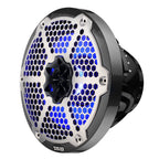 DS18 HYDRO 8" 2-Way Marine Speakers with RGB LED Lights 450W - Black Carbon Fiber (CF-8M)