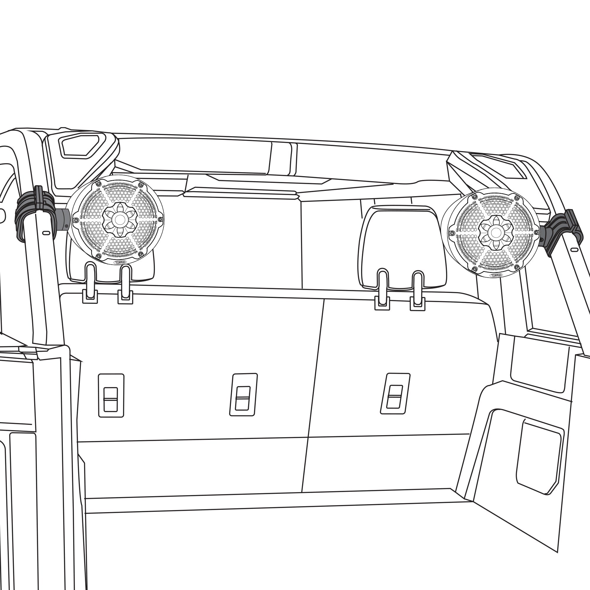 DS18 Hydro 8" Neodymium Marine Towers with Built-in Passive Radiator, 1" Driver and RGB LED Light - 550 Watts (Pair) - White (NXL-X8TPNEO/WH)