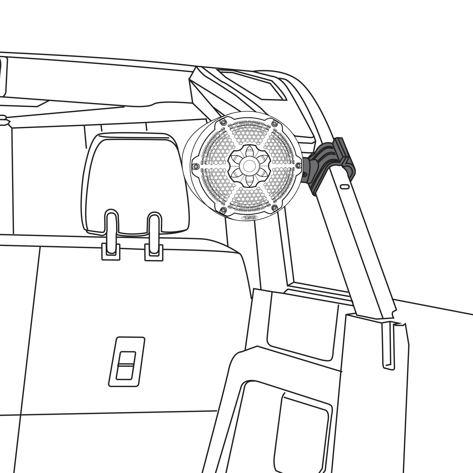 DS18 Hydro 8" Neodymium Marine Towers with Built-in Passive Radiator, 1" Driver and RGB LED Light - 550 Watts (Pair) - White (NXL-X8TPNEO/WH)