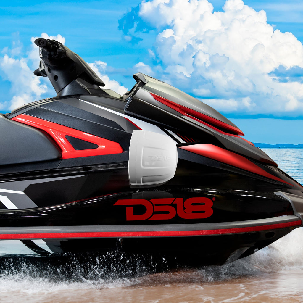 DS18 HYDRO 8" Compact Wakeboard Pod Tower with RGB Light - 375W - Black (NXL-PS8BK)