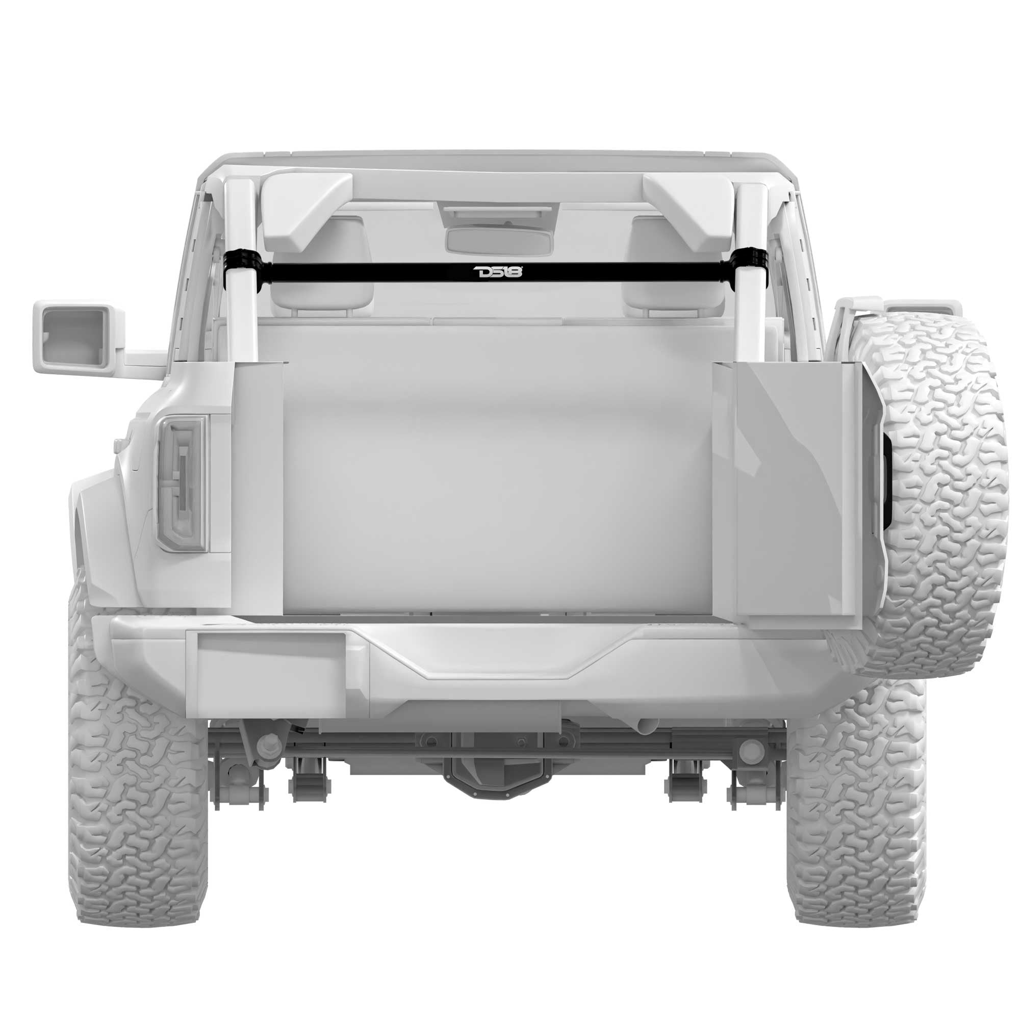 DS18 8" Neodymium Marine Towers with Built-in Passive Radiator, 1" Driver and RGB LED Light - Black (NXL-X8TPNEO/BK)