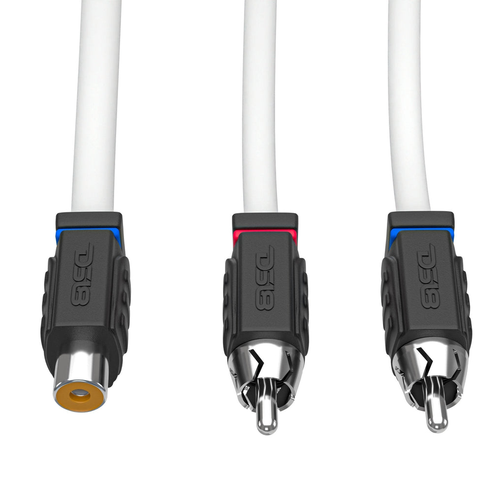 DS18 Marine Tinned OFC RCA Cable - 1 Female to 2 Male (MOFCR-1F2M)