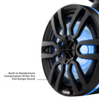 DS18 X Series HYDRO 6.5" Wakeboard Pod Tower Speaker with RGB LED Light - Black Carbon Fiber (CF-X6TP)