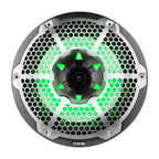 DS18 HYDRO 10" 2-Way Speakers with Bullet Tweeter and Integrated RGB LED Lights - Carbon Fiber (CF-10M)