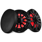 DS18 HYDRO 10" 2-Way Marine Speakers with Bullet Tweeters and Integrated RGB LED Lights - Black (NXL-10/BK)