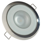 Lumitec Mirage - Flush Mount Down Light - Glass Finish/Polished SS Bezel - Warm White Dimming (113119)