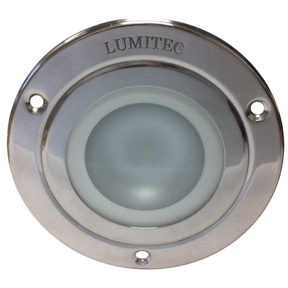 Lumitec Shadow - Flush Mount Down Light - Polished SS Finish - 3-Color Red/Blue Non Dimming with White Dimming (114118)