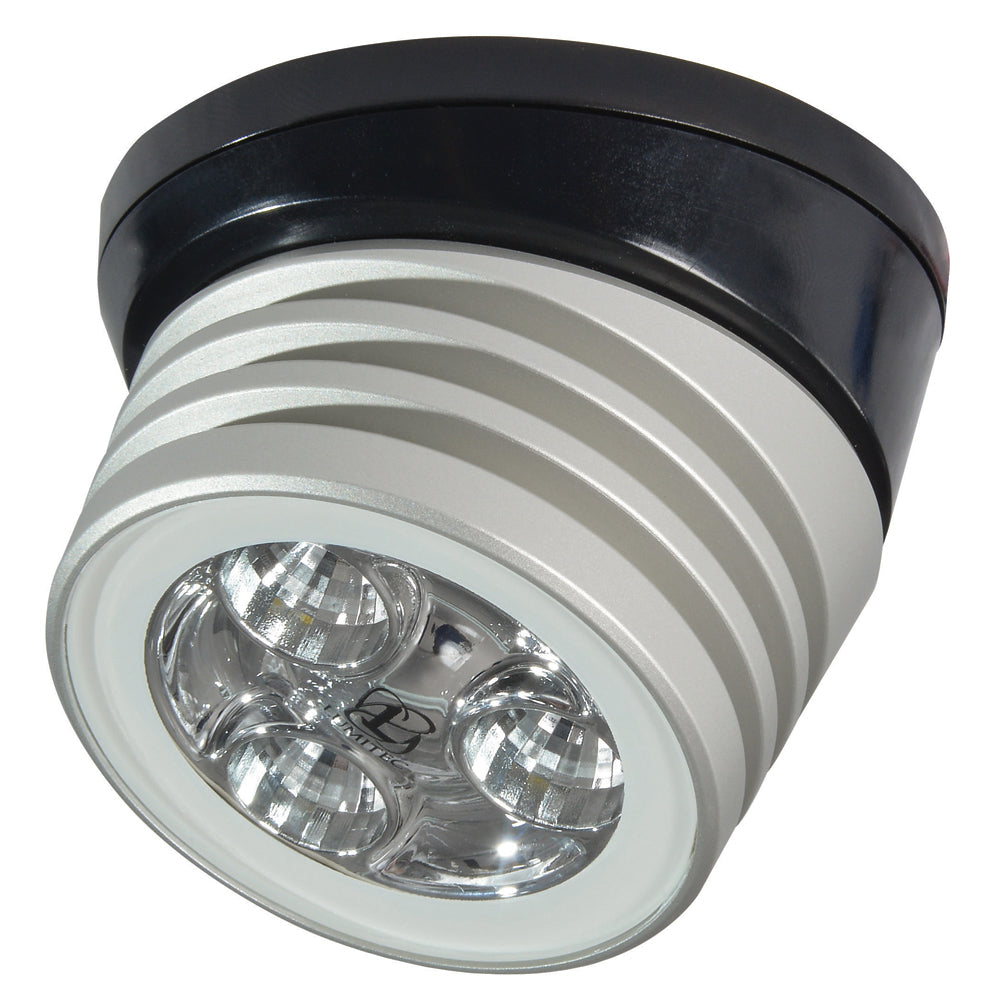 Lumitec Zephyr LED Spreader/Deck Light -Brushed, Black Base - White Non-Dimming (101326)