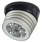 Lumitec Zephyr LED Spreader/Deck Light -Brushed, Black Base - White Non-Dimming (101326)