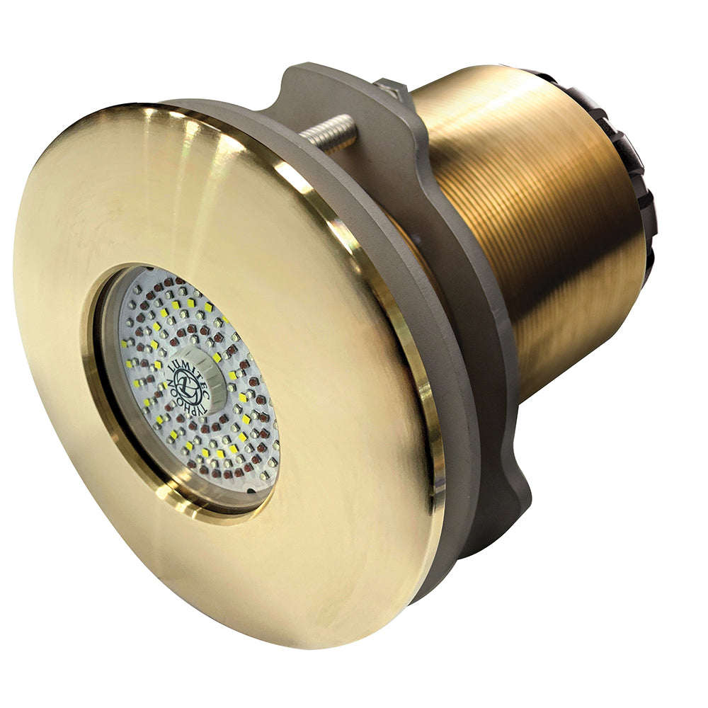 Lumitec SeaBlaze Typhoon Underwater Light - Bronze Thru-Hull LED Light - White/Blue - Flush Mount (101450)