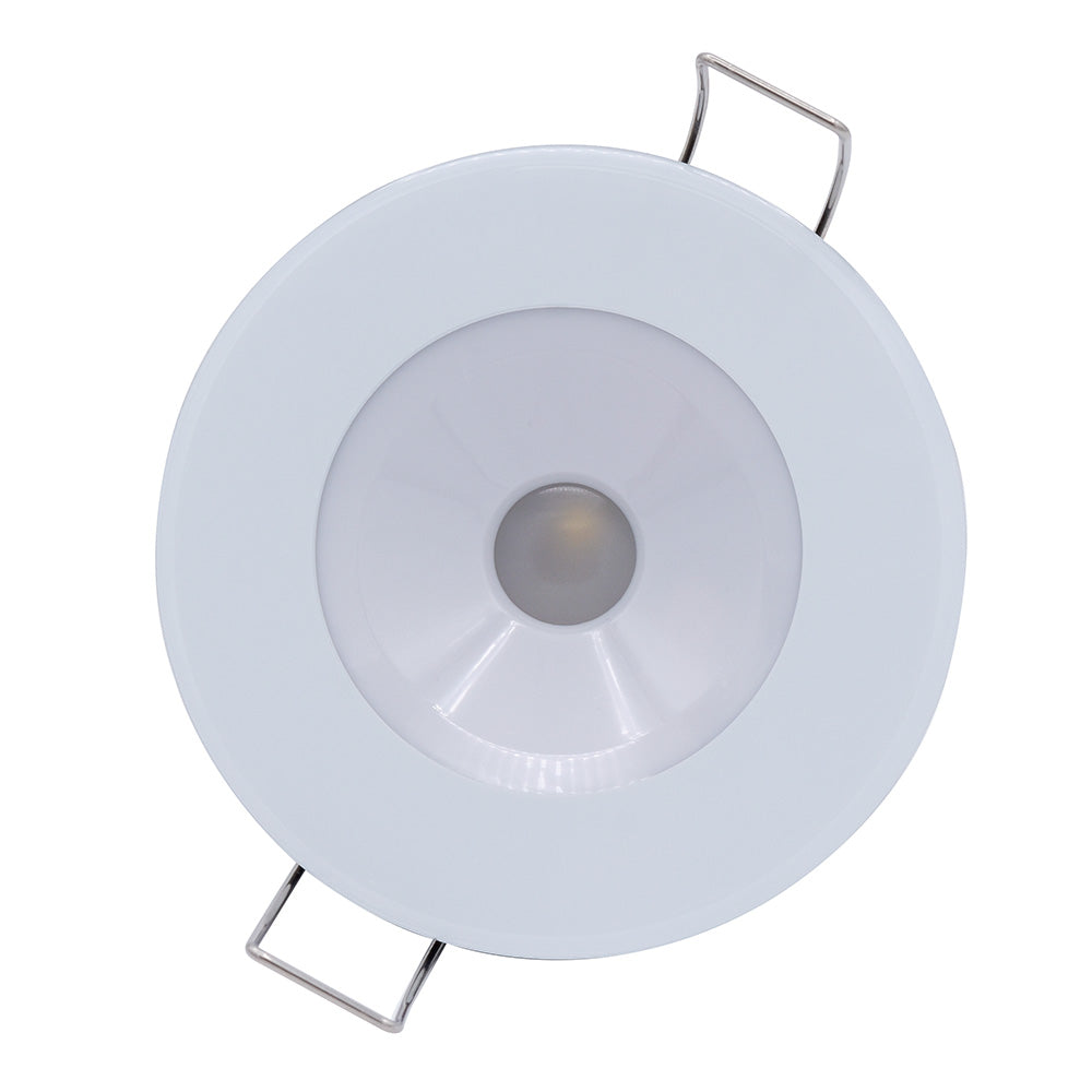 Lumitec Illusion Flush Mount LED Down Light - Warm White - Dimming - White Housing (117129)