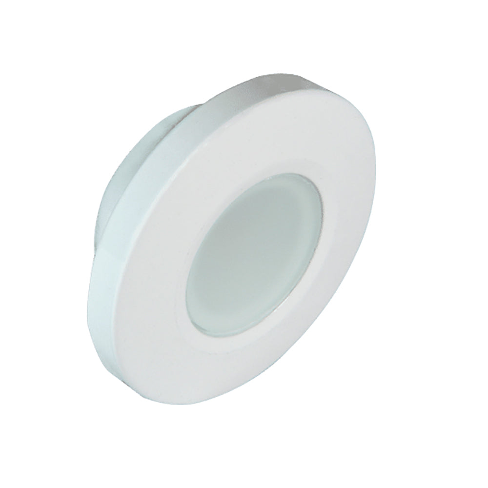 Lumitec Orbit - Flush Mount Down Light - White Finish - 4-Color Blue/Red/Purple/White Non Dimming (112520)